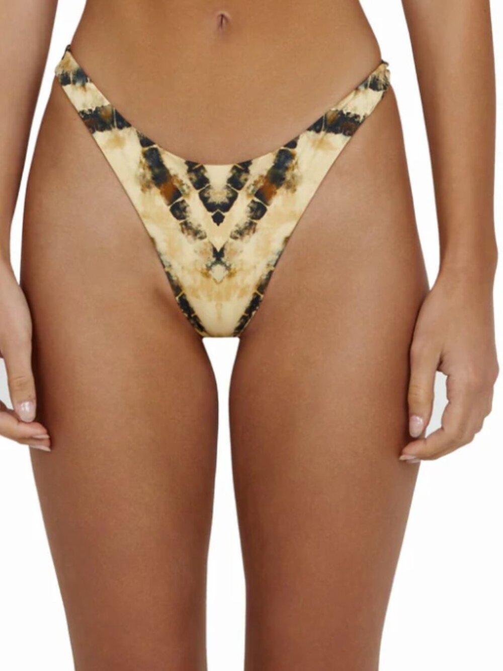 Bamba Jagger Bottom Alligator Print Womens Small High Rise 80s G String Swimwear